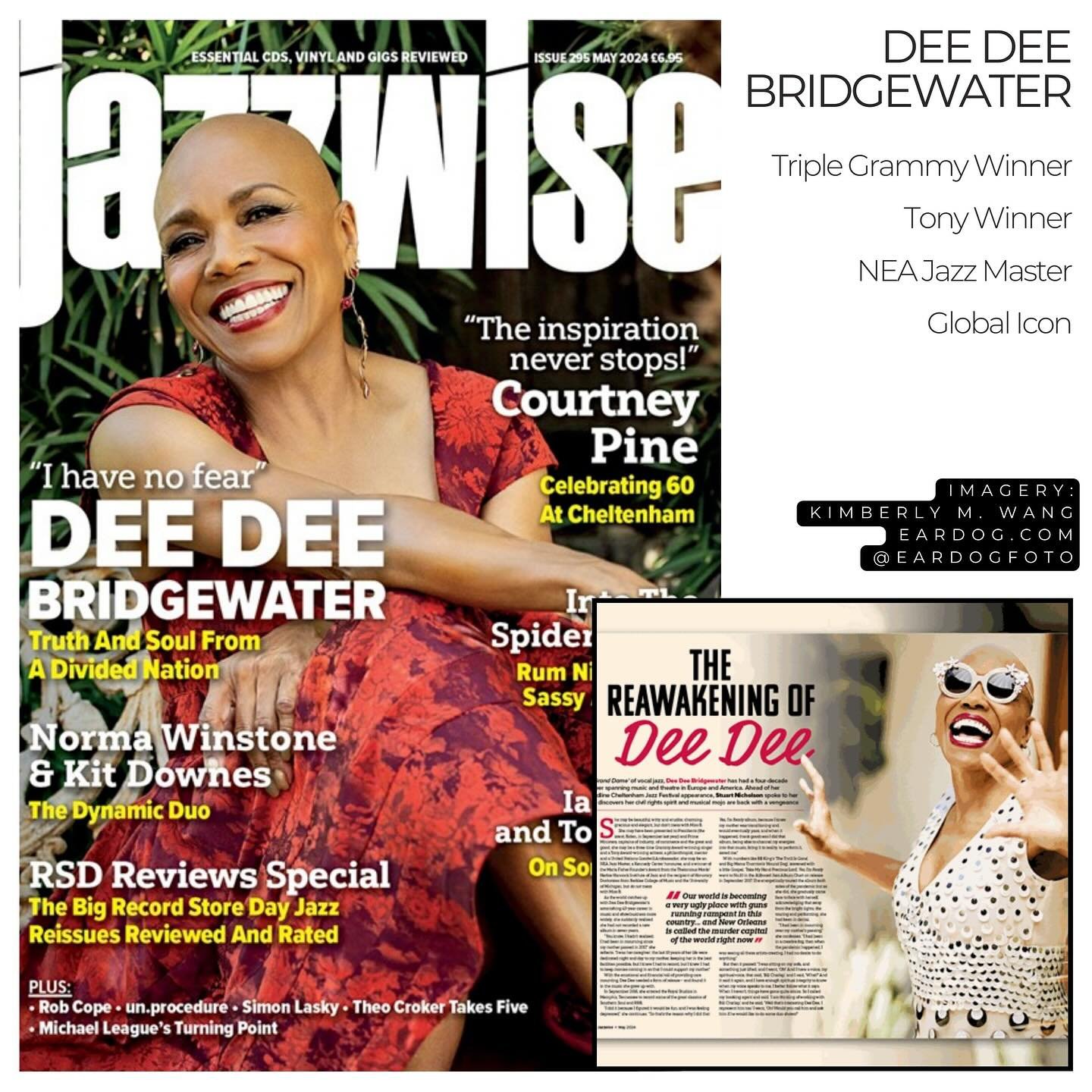 What a delight to learn that the triple Grammy winning, Tony winning, NEA Jazz Master, and Global Icon @deedeebridgewater covers the May issue of @jazzwisemagazine the leading English language jazz magazine in Europe. 
.
And inside you&rsquo;ll find 