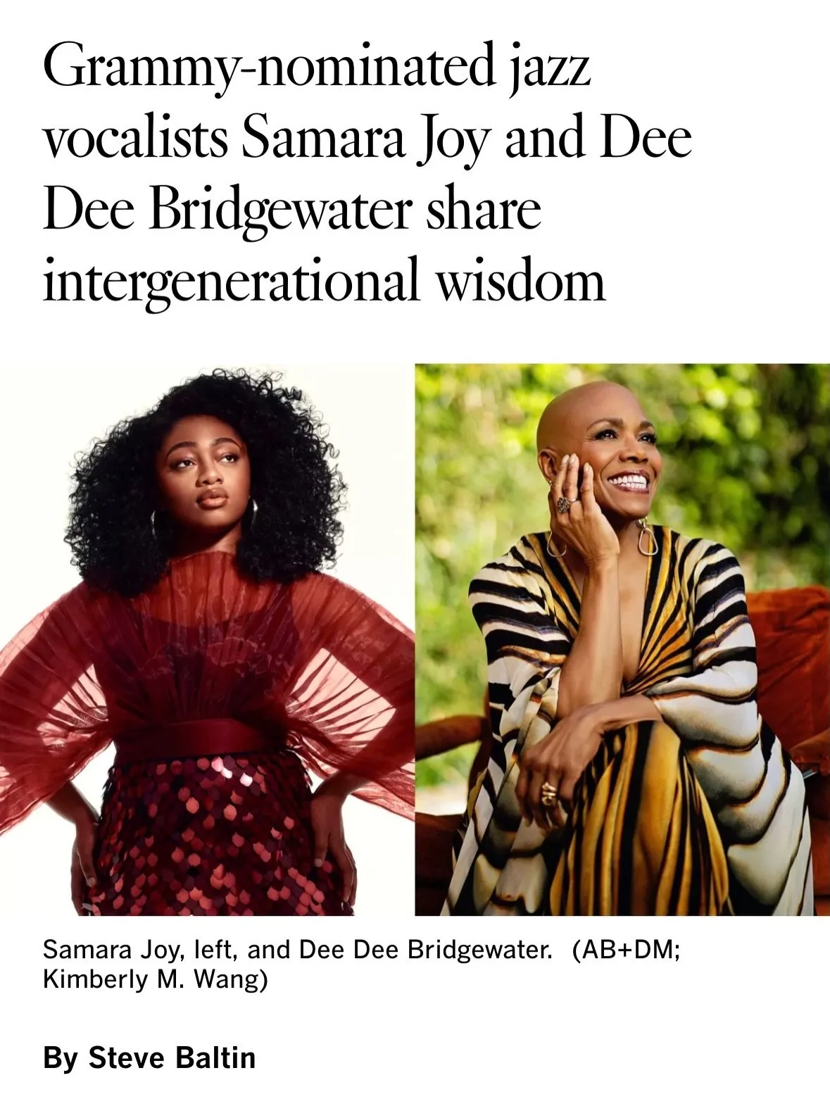 Dee Dee Bridgewater. Jazz Legend. Global Icon. Triple Grammy Winner + 9 Nominations, including 2026 for &ldquo;Elemental,&rdquo; with Bill Charlap. Tony Winner. Producer. ASCAP Champion. NEA Jazz Master. Memphis Music Hall of Fame Inductee. Record La