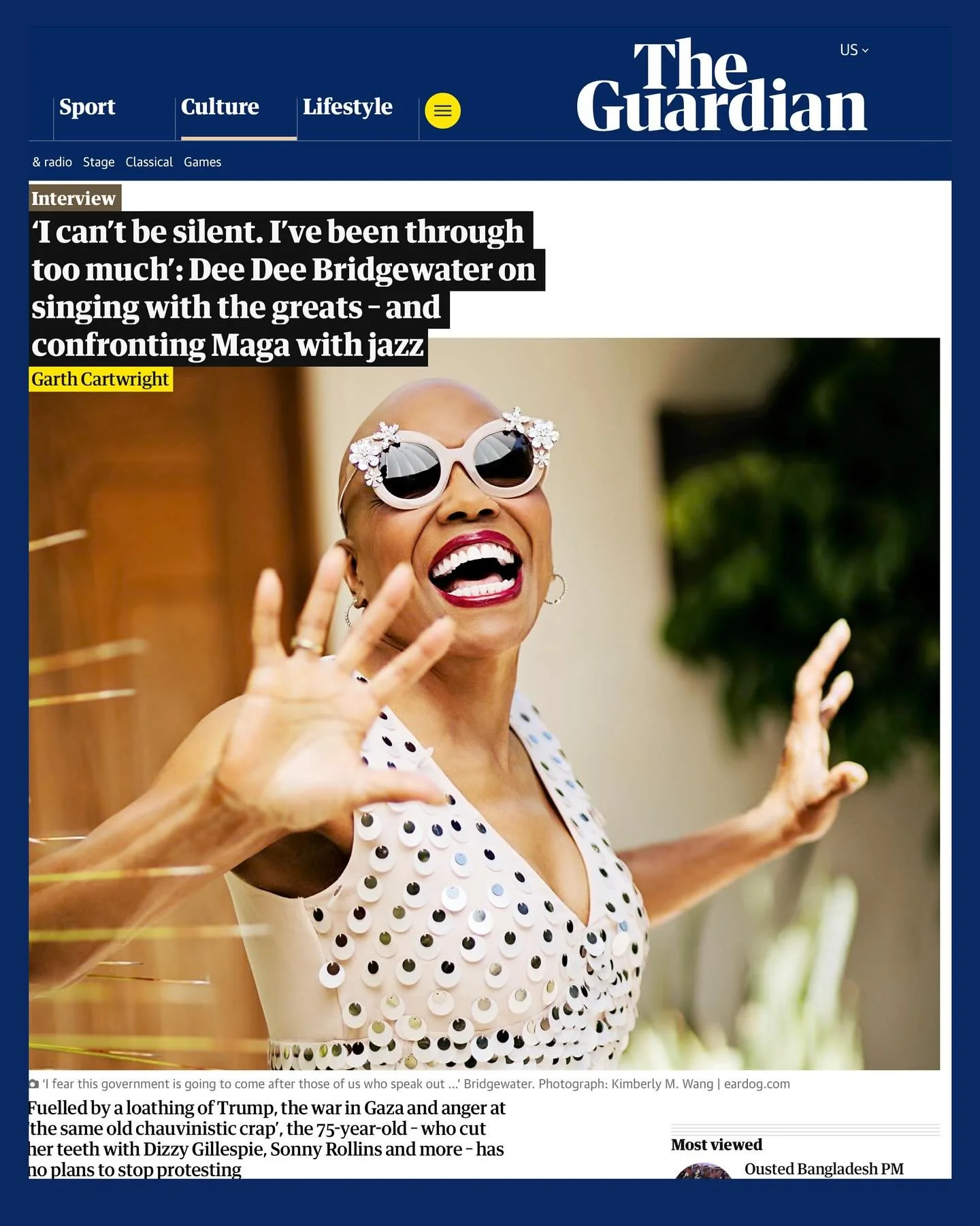 Jazz Legend, Dee Dee Bridgewater, showing us how artists can and do change the world...
.
2026 Grammy Nominee for Elemental with BillCharlapMusic Triple Grammy Winner. Tony Winner. ASCAP Champion. NEA Jazz Master. Philanthropist. Activist.&nbsp;
.
Gu