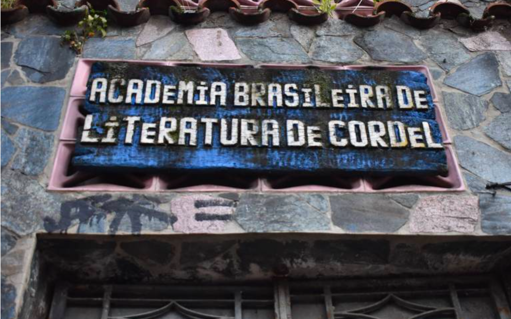 Fachada da Academia Brasileira de Literatura de Cordel, em Santa Teresa, no centro do Rio