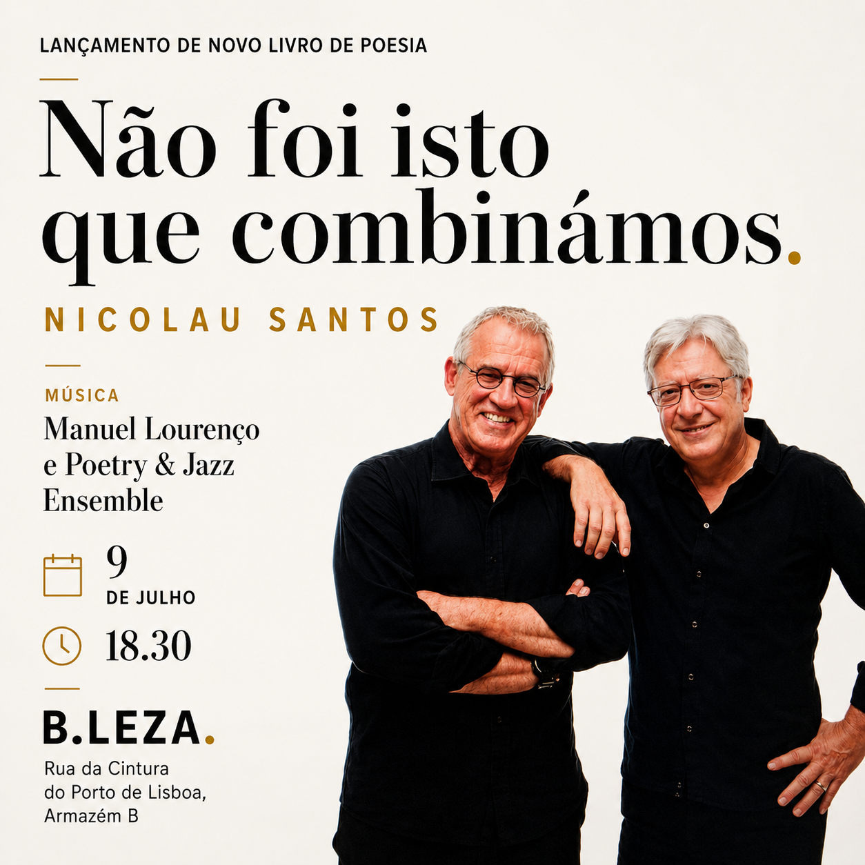 novo livro de poesia de Nicolau Santos em Lisboa