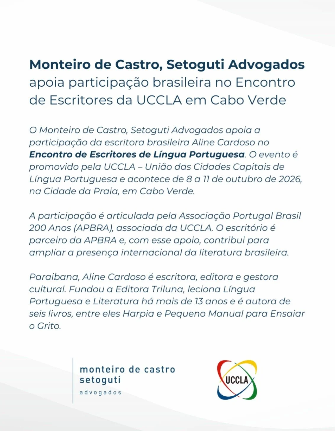 Escritório apoia presença brasileira em Cabo Verde