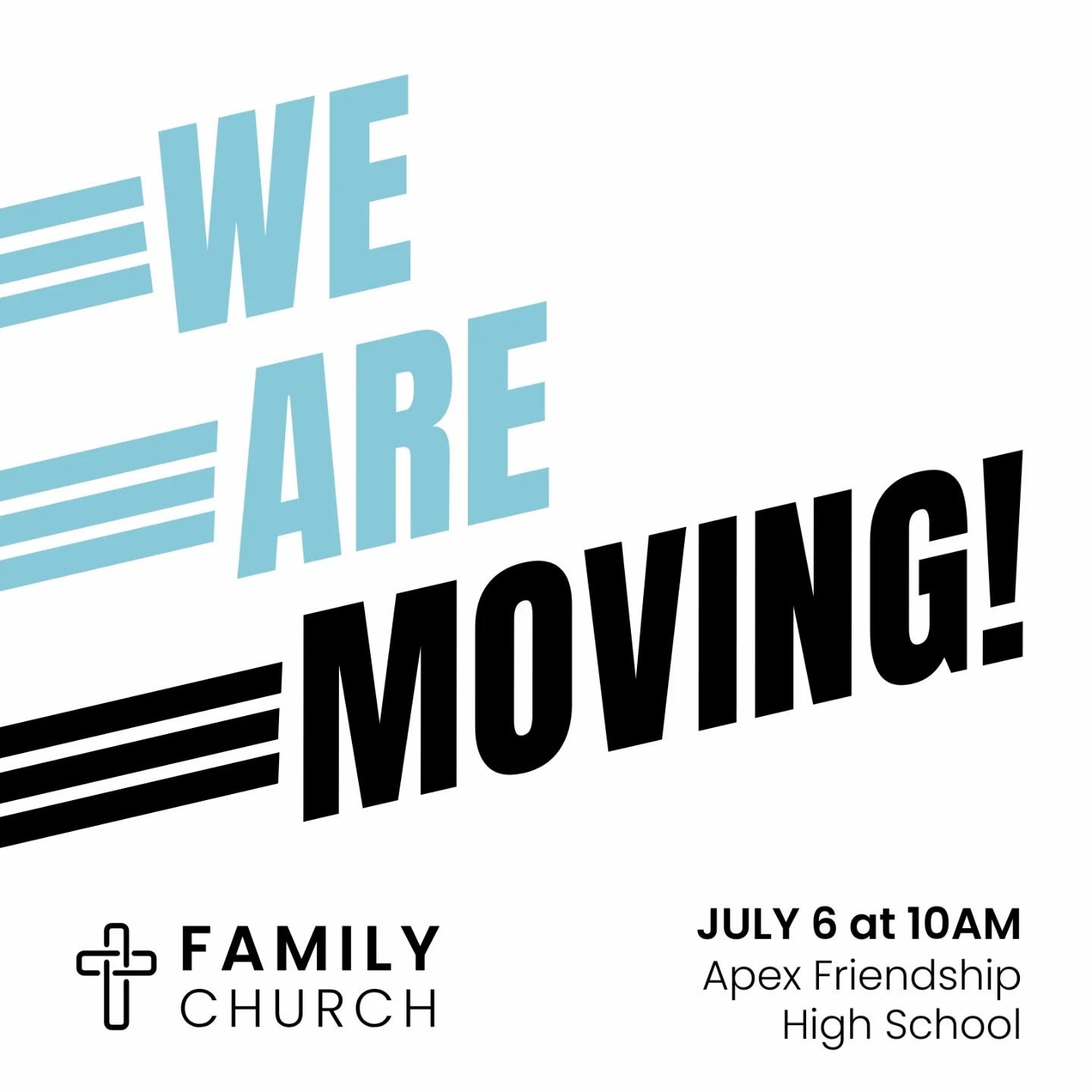 SAVE THE DATE! 📣

Sunday, July 6 will be our first Sunday in the new space at Apex Friendship High School! 

Come this Sunday for a Family service* as we worship and spend time in the word together for the last time at Olive Chapel Elementary!

*No 