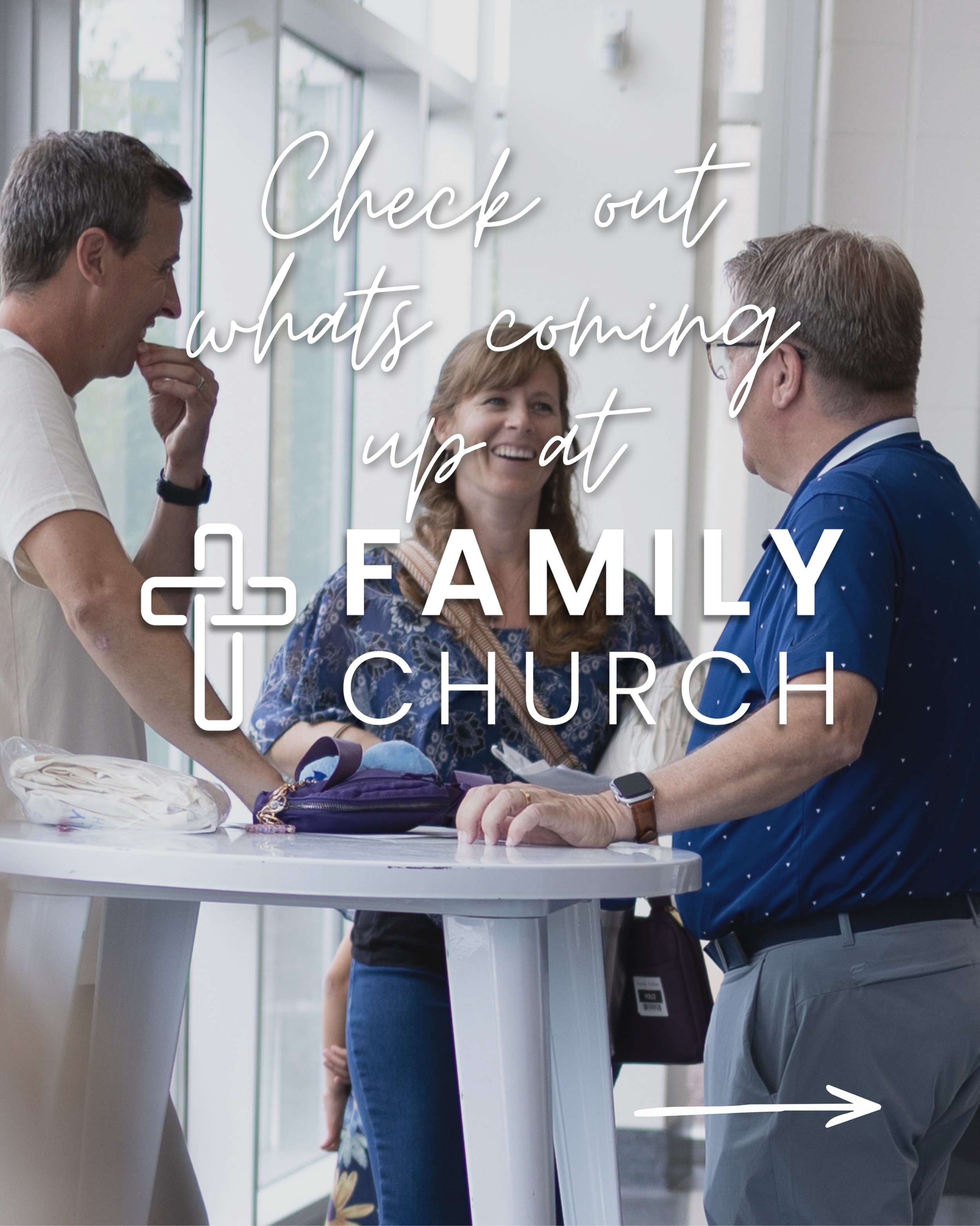 🤍🎉We&rsquo;d love for you to join us at one of our upcoming events! Whether you&rsquo;re just checking out Family Church or you&rsquo;ve been here for years, there&rsquo;s a place for you to here!

Click the link in our bio or DM us for more inform