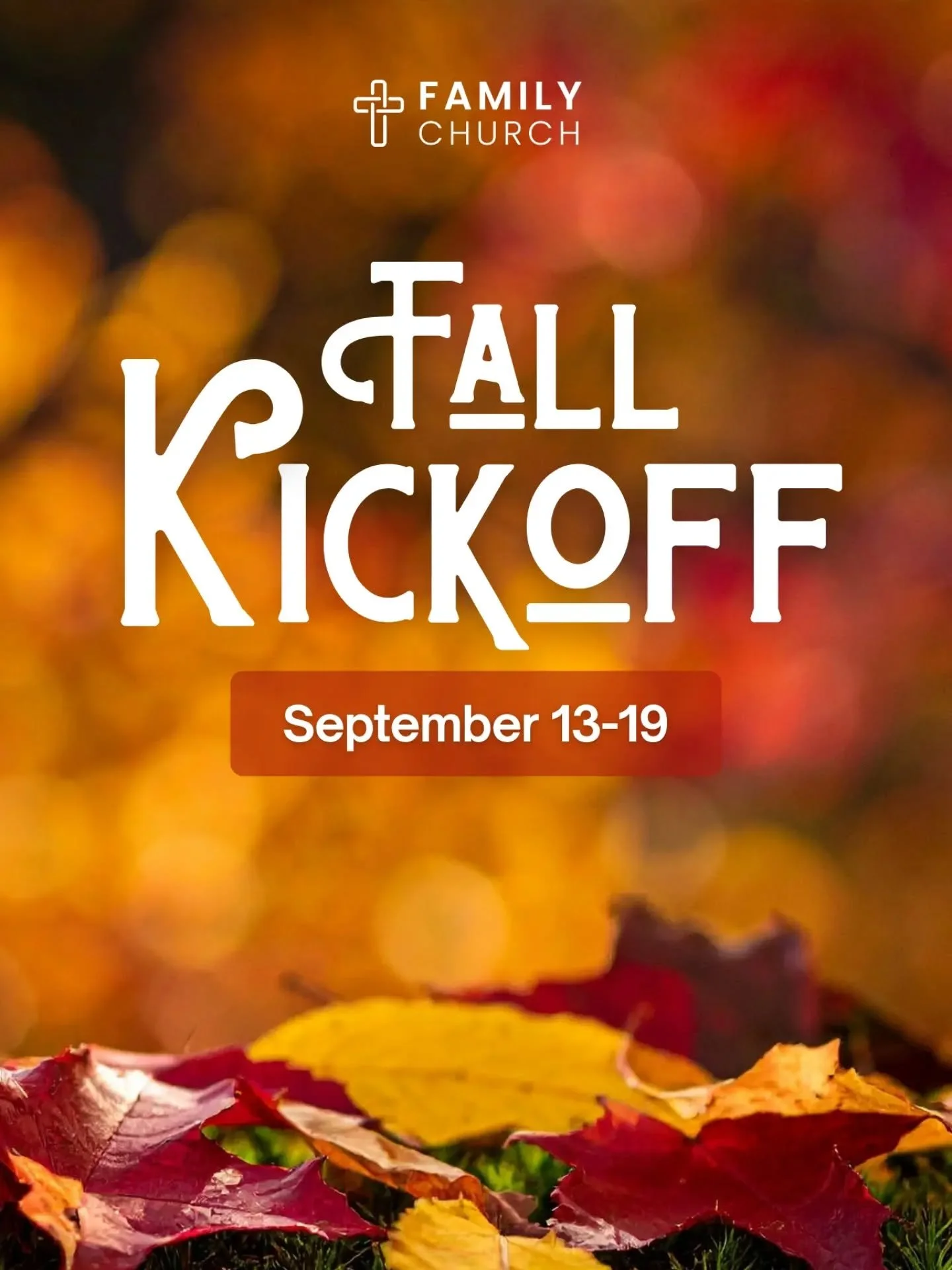 🍂 Fall is kicking off at Family Church! 🍂

We&rsquo;re excited for a new season of growing, connecting, and doing life together! 

🍁City Groups start up this week, so if you haven&rsquo;t signed up yet, be sure to find a group and get connected.

