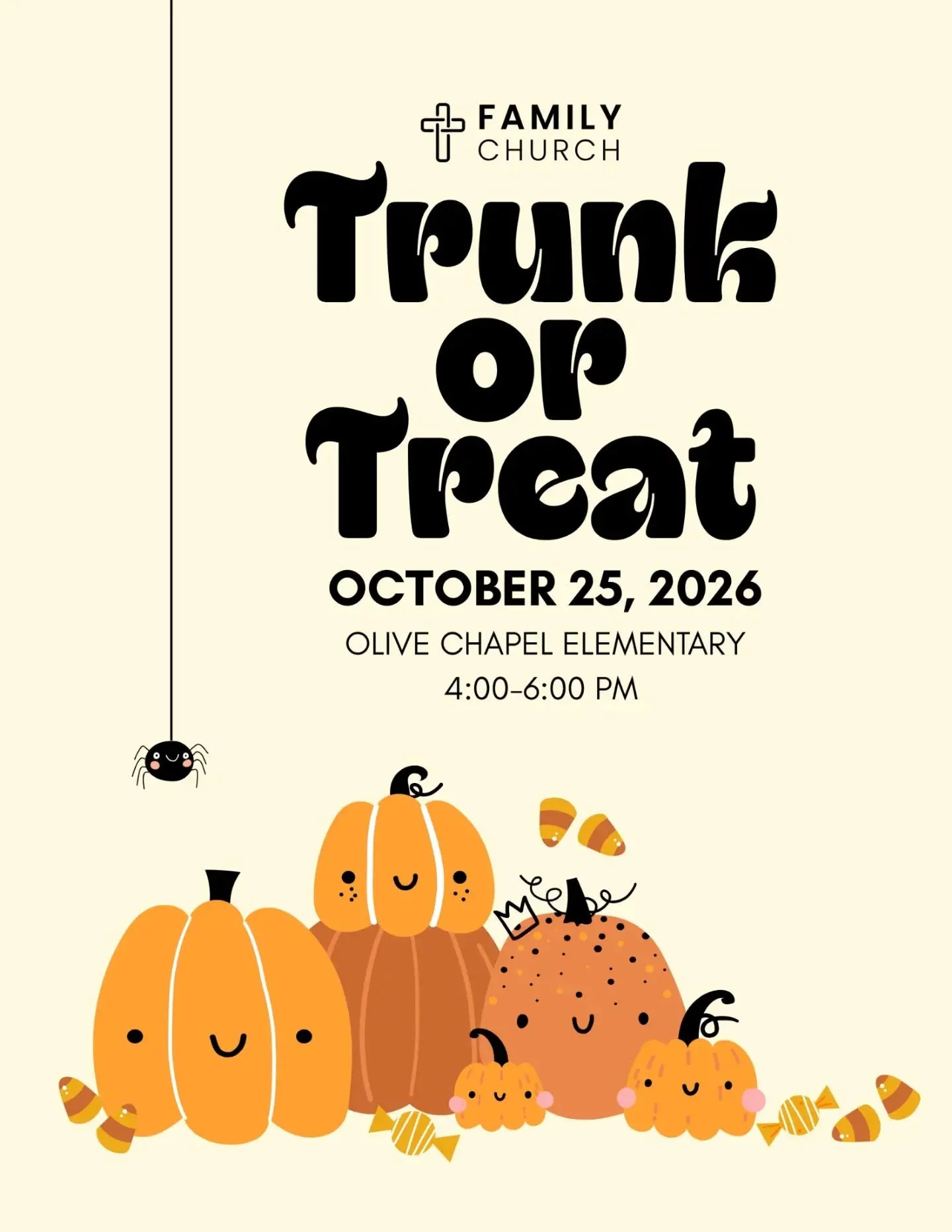 🎃TOMORROW!! 

Our Family Church Trunk or Treat is happening tomorrow, October 25 from 4&ndash;6 PM, and we would love your help in making this another successful year having fun with our BOO-tiful Apex community! 🎉

There are lots of ways to help m