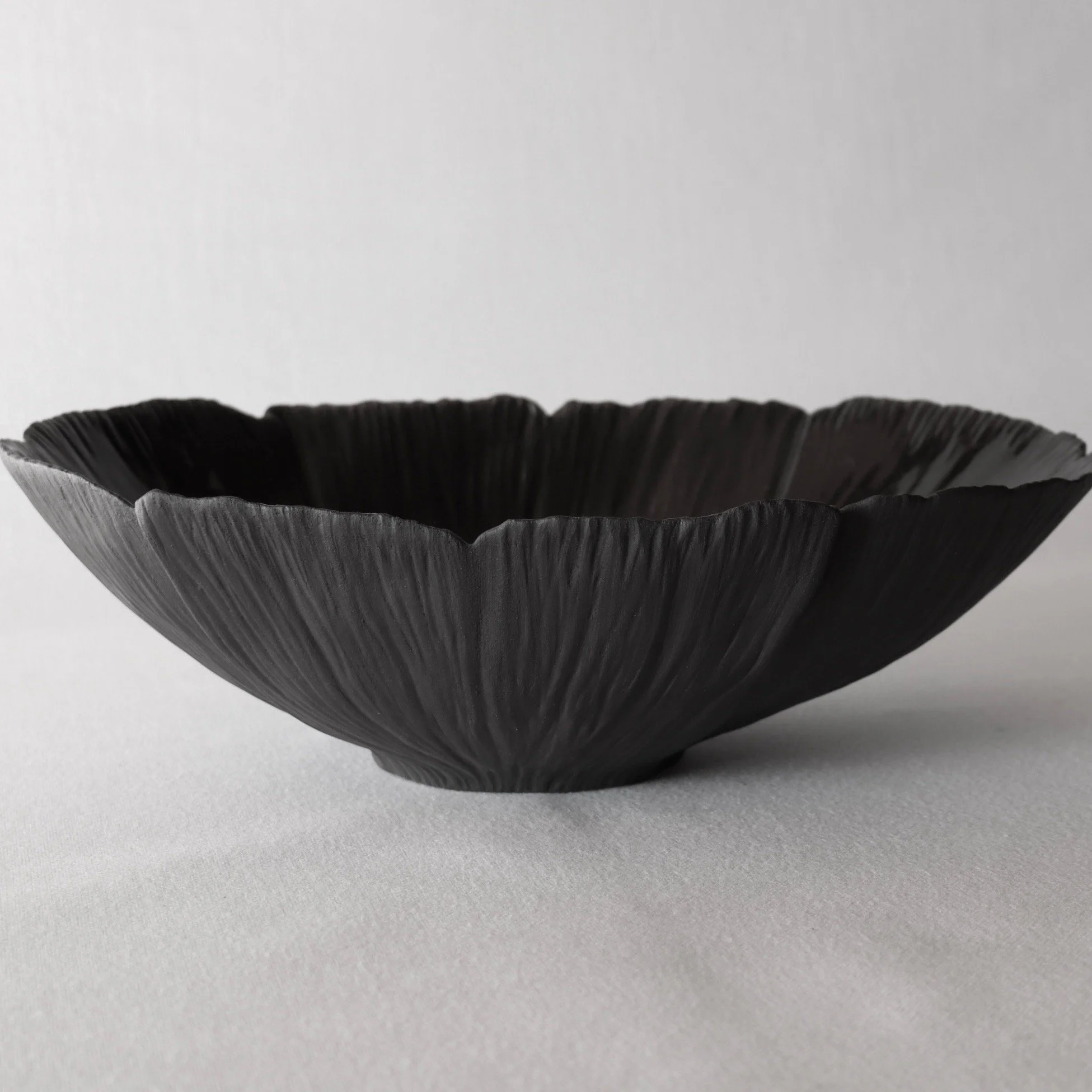 ceramic black flower bowl.jpeg