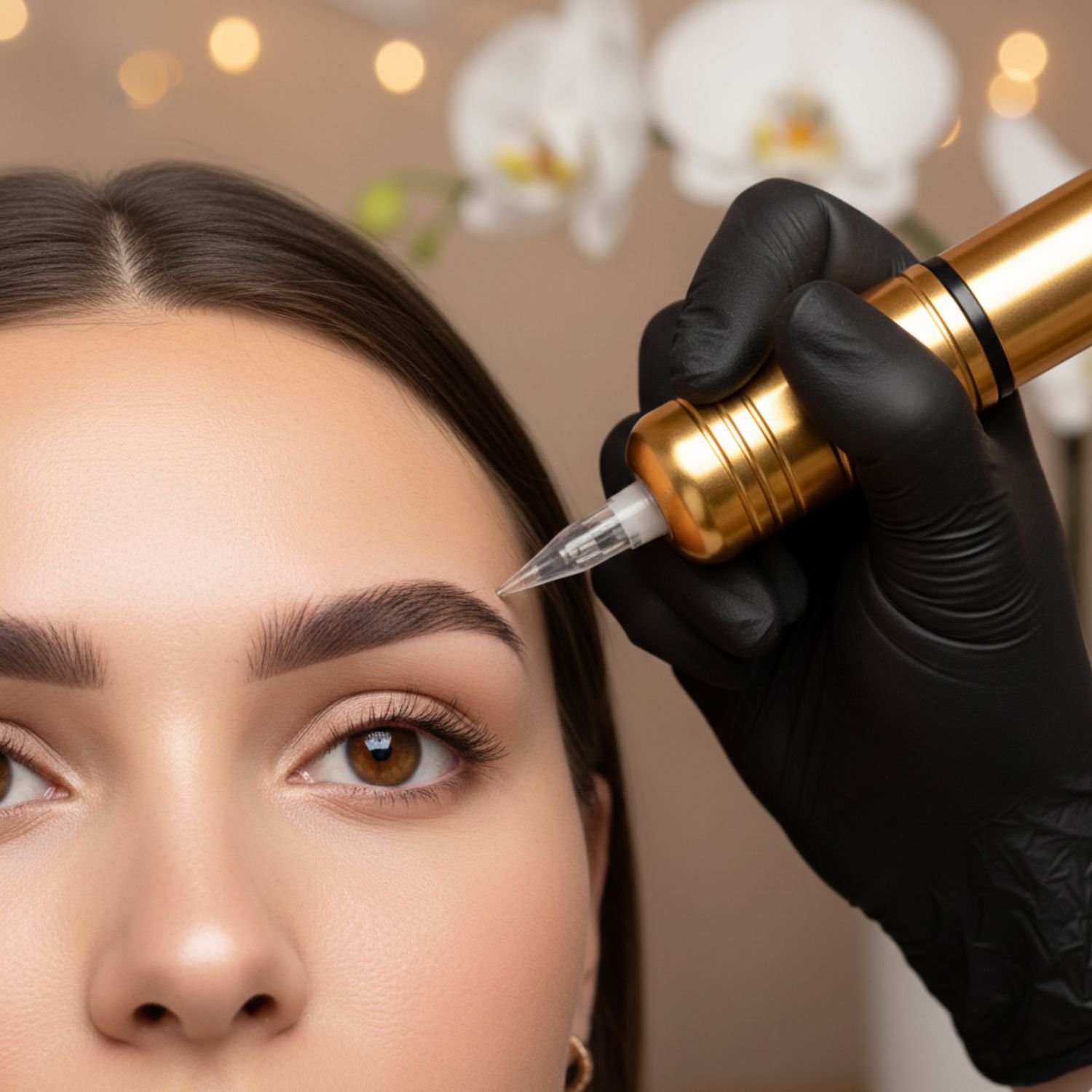 Healed ombre brow tattoo with soft natural finish Newcastle cosmetic tattoo