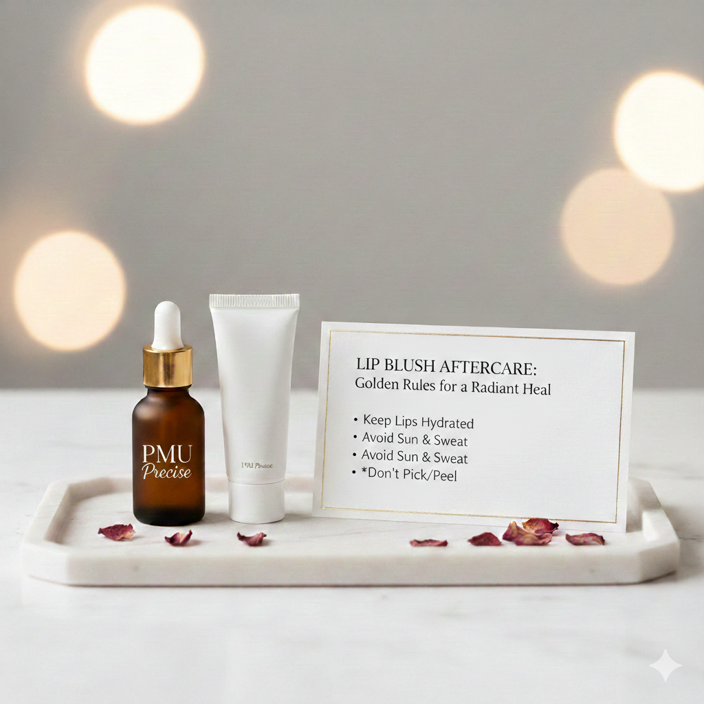 Jan Beauty Brows aftercare protocol - PMU Precise healing instructions for Lip Blush and Brows.