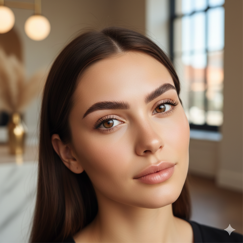 Combo brow tattooing in Newcastle by Jan Beauty Brows