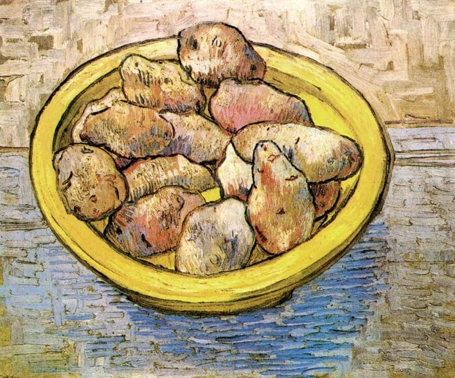 Still Life Van Gogh with Potatoes in bowl