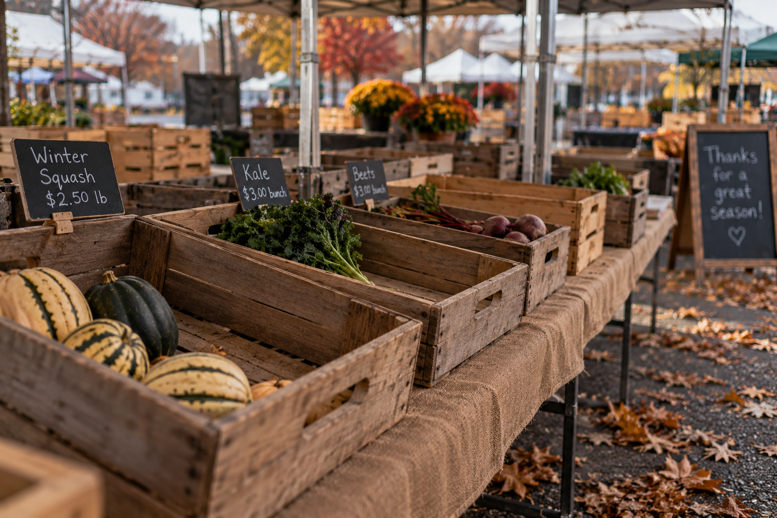 Image of end of season farmer's market