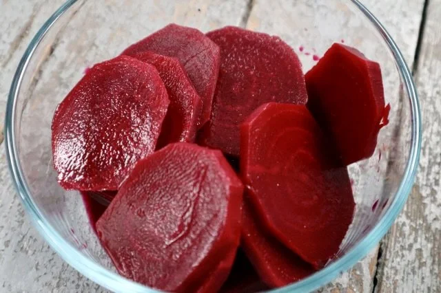 Pickled Red Beets in a Bowl 