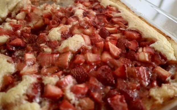 Strawberry Rhubarb Cobbler 