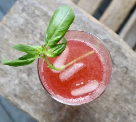 Strawberry Basil Refresher Drink