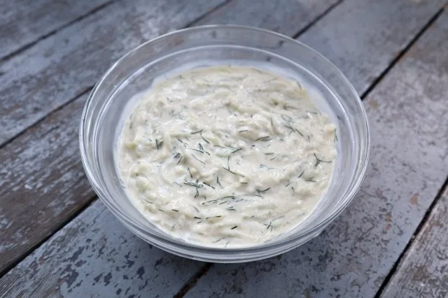 Tzatziki Sauce in bowl 
