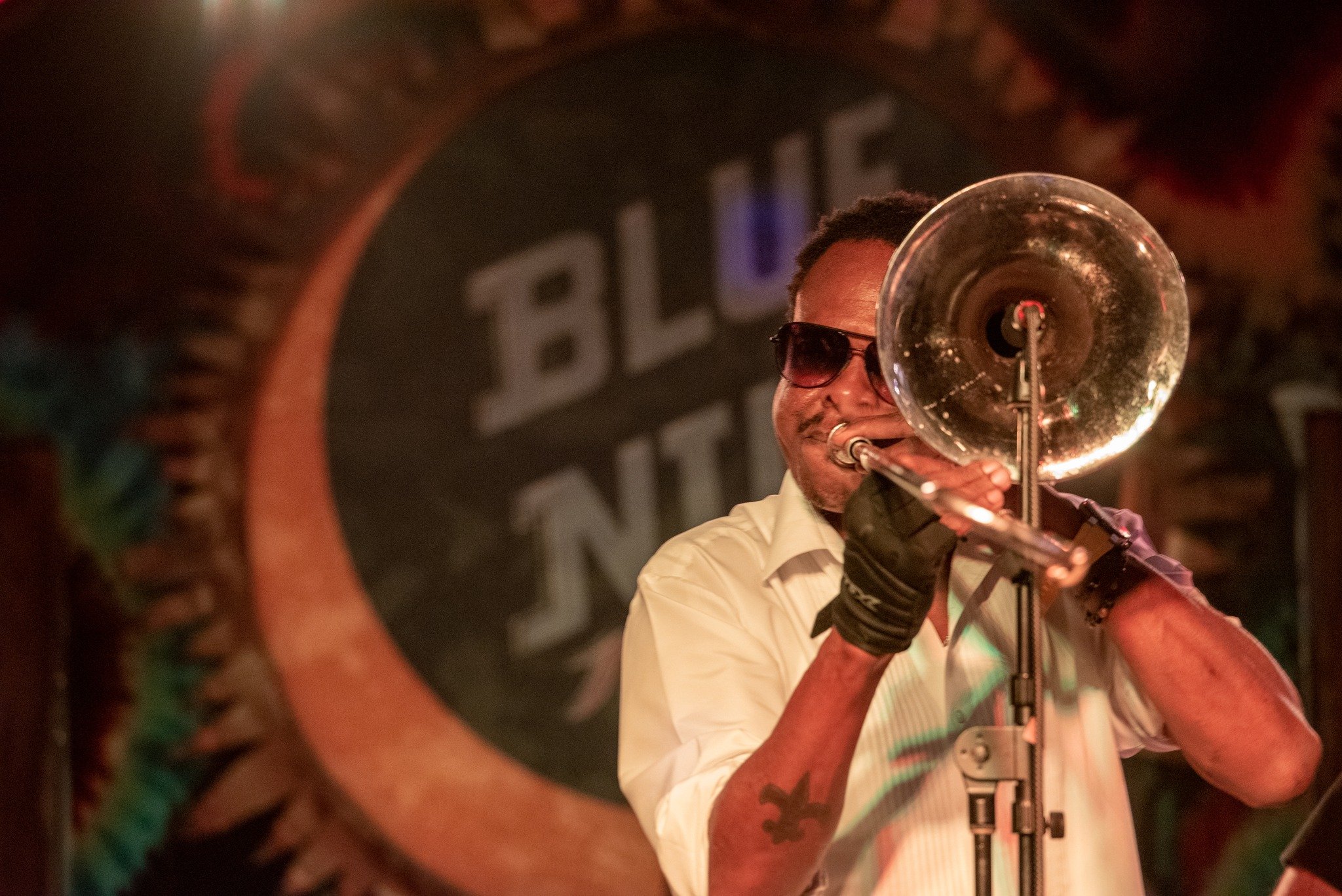 SATURDAY NIGHT Corey Henry &amp; the Treme Funktet 11PM! 
✨🌙
Advance tickets at bluenilelive.com

📷: @eyelusterphotography

@boemoney6 #CoreyHenry #funkiesttrombonealive #bluenilenola #frenchmenstreetmusic #frenchmenstreet #afterfrenchquarterfest #