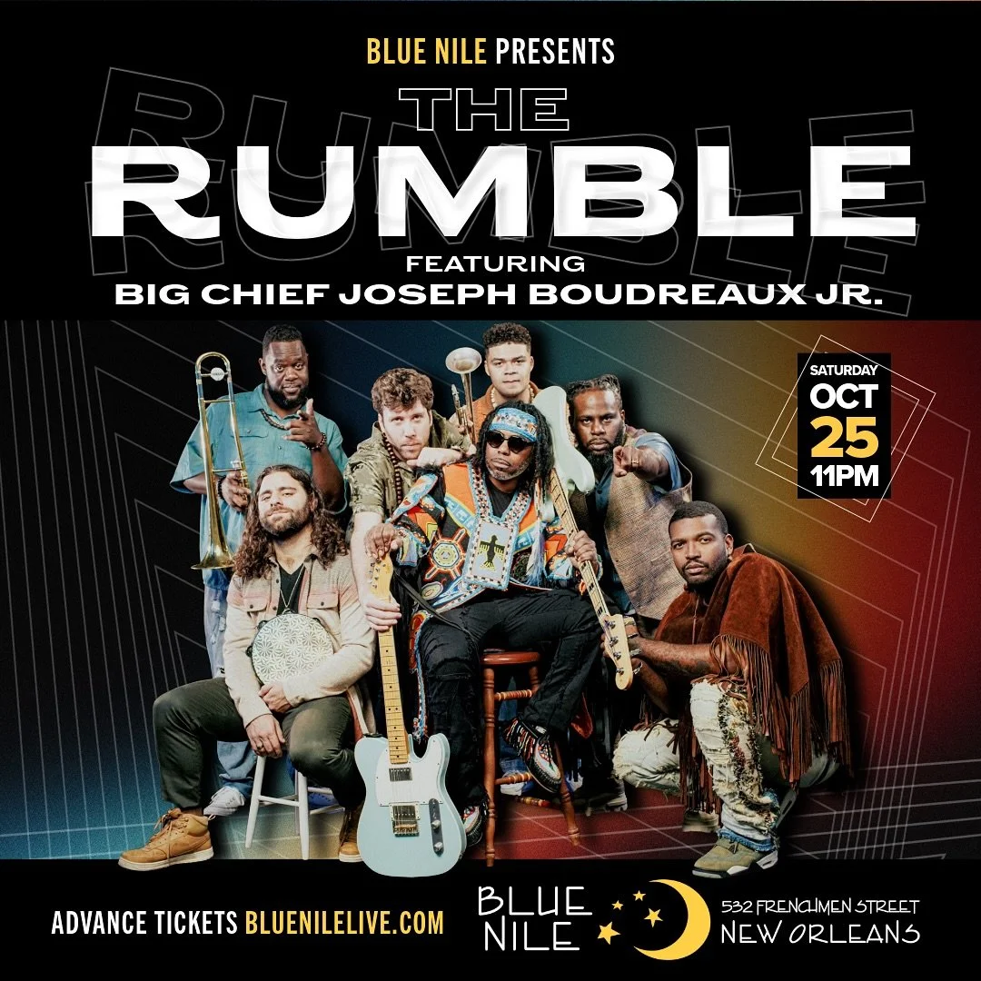 🔥 Mark your calendars &mdash; The Rumble brings their unmistakable energy to Blue Nile this Saturday, 10/25!

📍532 Frenchmen, NOLA 

🌙 Follow @bluenilenola for all updates &amp; happenings!

#frenchmenstreet #nolalife #frenchmenstreetmusic #sunday