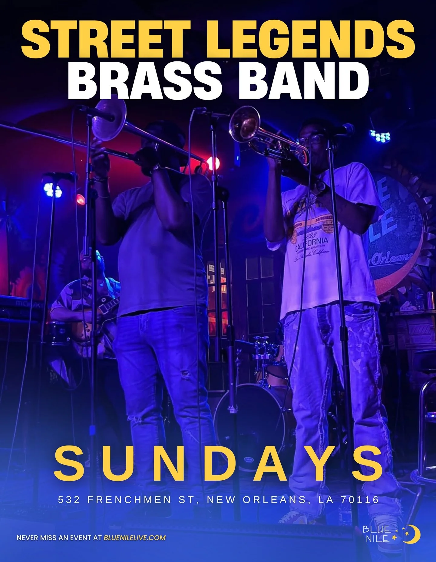 🎶 Sunday nights come alive at the Blue Nile!

📸 @__aubreydavis 

📍532 Frenchmen, NOLA 

🌙 Follow @bluenilenola for all updates &amp; happenings!

#frenchmenstreet #nolalife #frenchmenstreetmusic #sunday #nola #neworleanslivemusic #livemusic #live