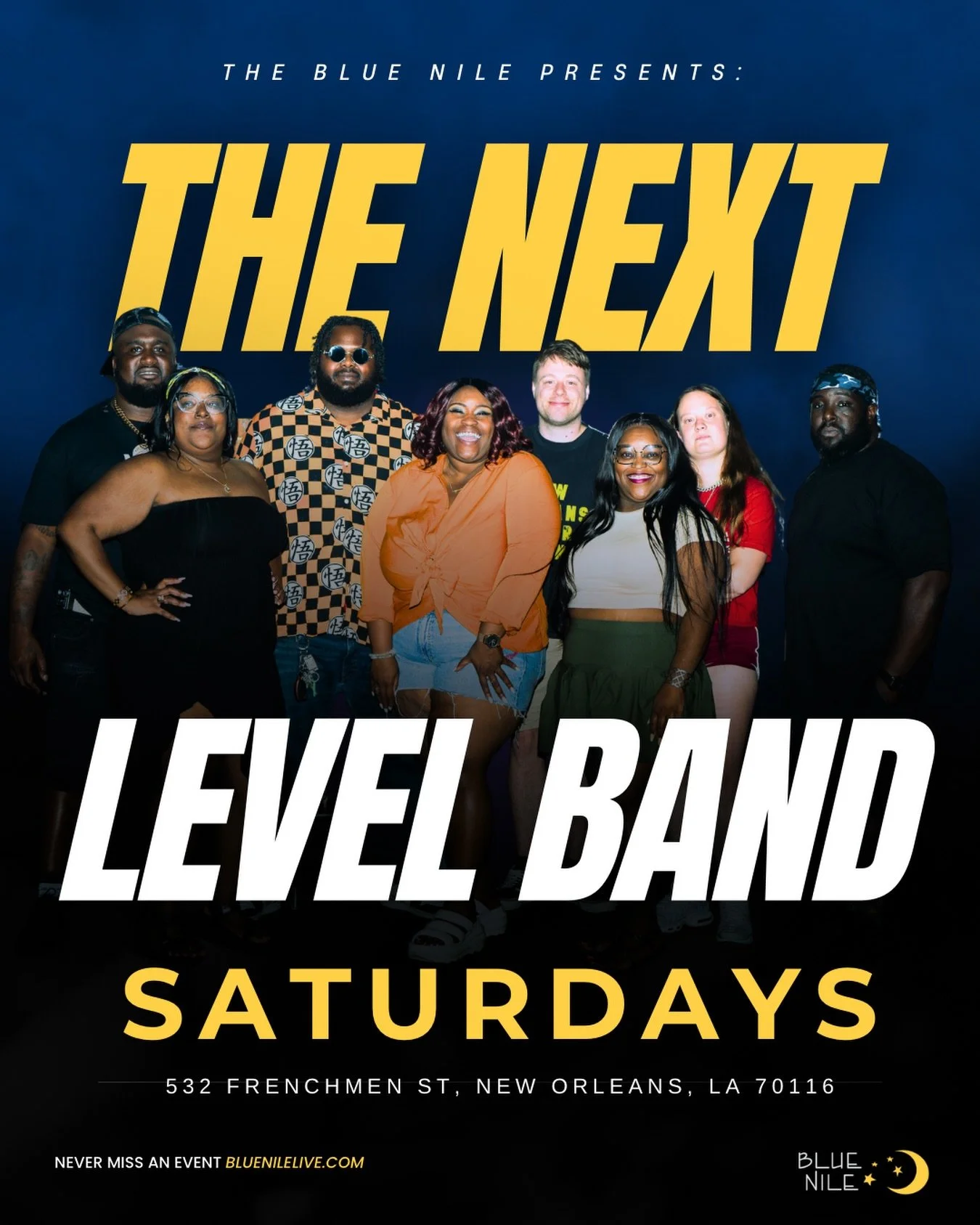 🔥 Saturdays are always high energy when @nextlevel_nola hits the stage!

📍532 Frenchmen, NOLA 

🌙 Follow @bluenilenola for all updates &amp; happenings!

#frenchmenstreet #nolalife #frenchmenstreetmusic sunday nola neworleanslivemusic livemusic li