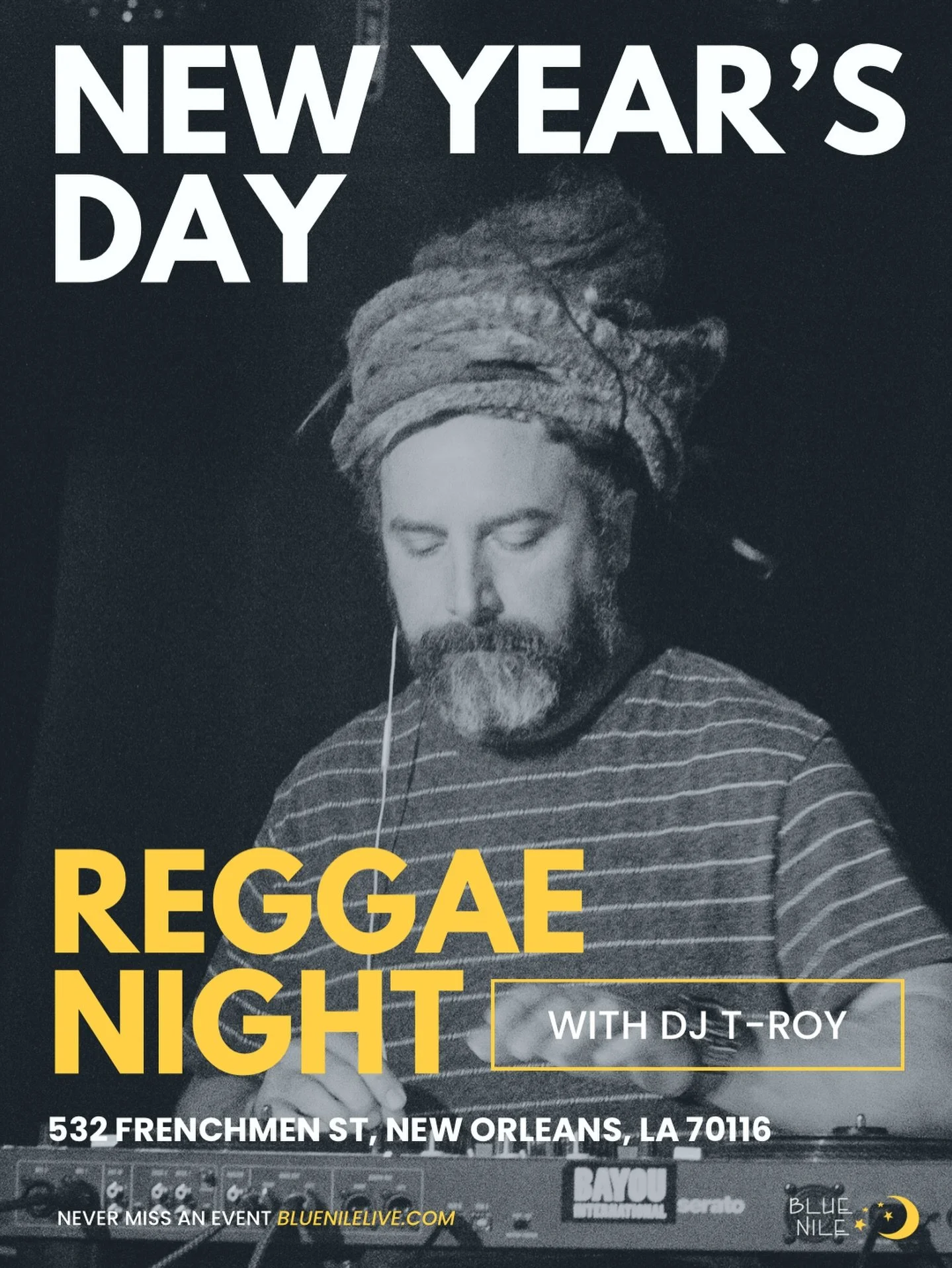 🎶 Celebrate New Year&rsquo;s Day by dancing to reggae beats tonight at the Blue Nile with @bayouinternational!

📍532 Frenchmen, NOLA 

🌙 Follow @bluenilenola for all updates &amp; happenings!

#newyears #frenchmenstreet #LiveMusicNOLA