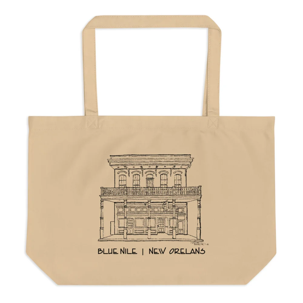 Large organic tote bag | Blue Nile | New Orleans