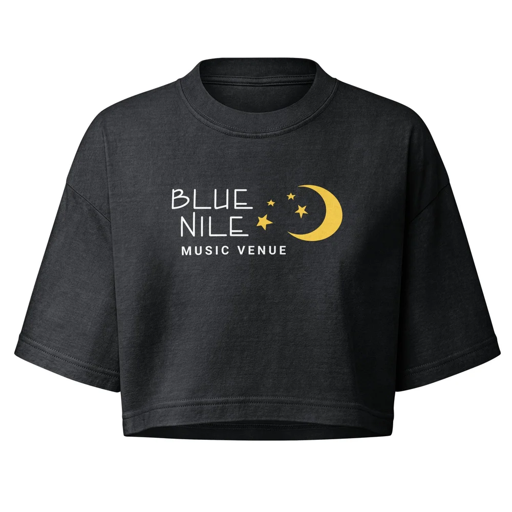 Women’s garment dye cropped tee - Blue Nile
