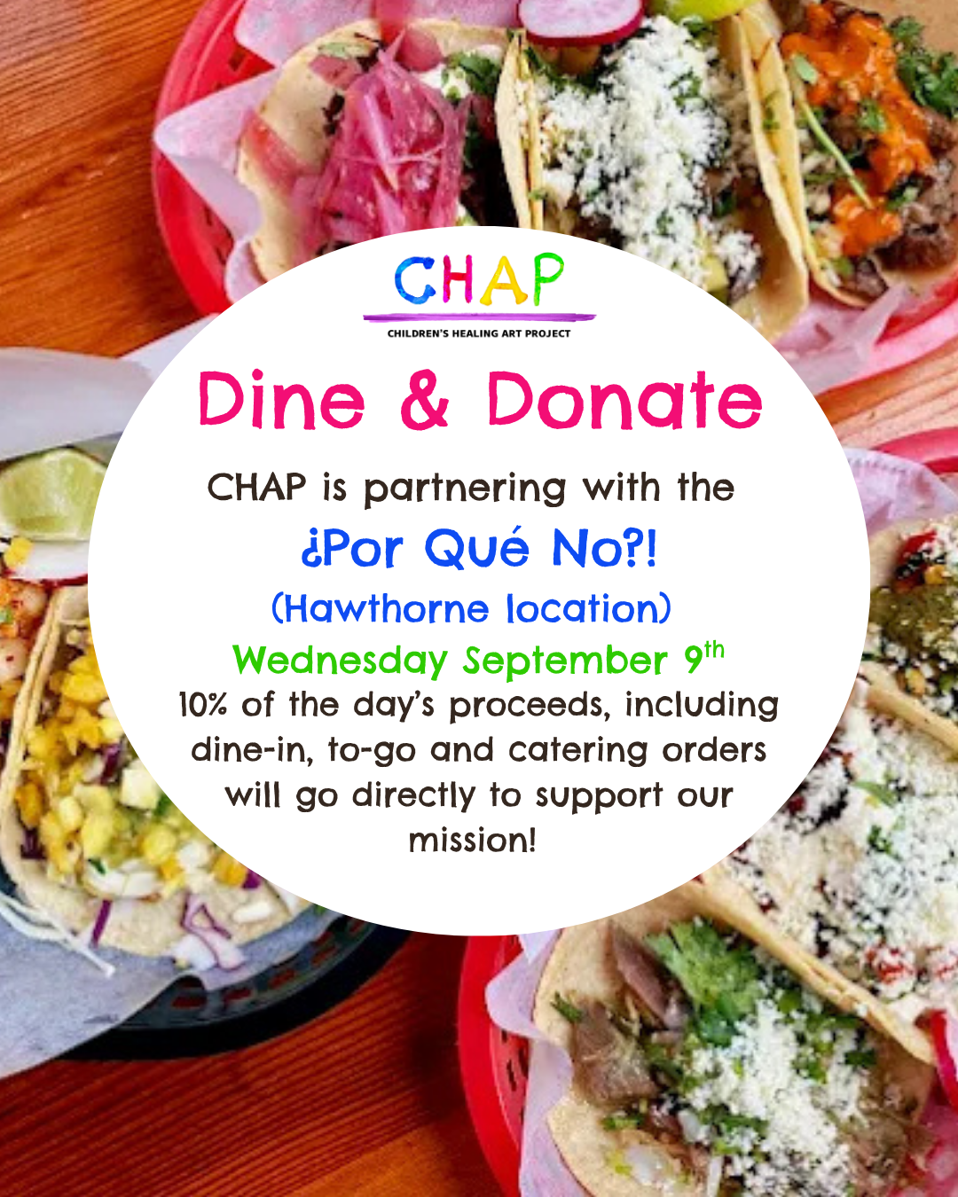 Dine & Donate - Por Que No