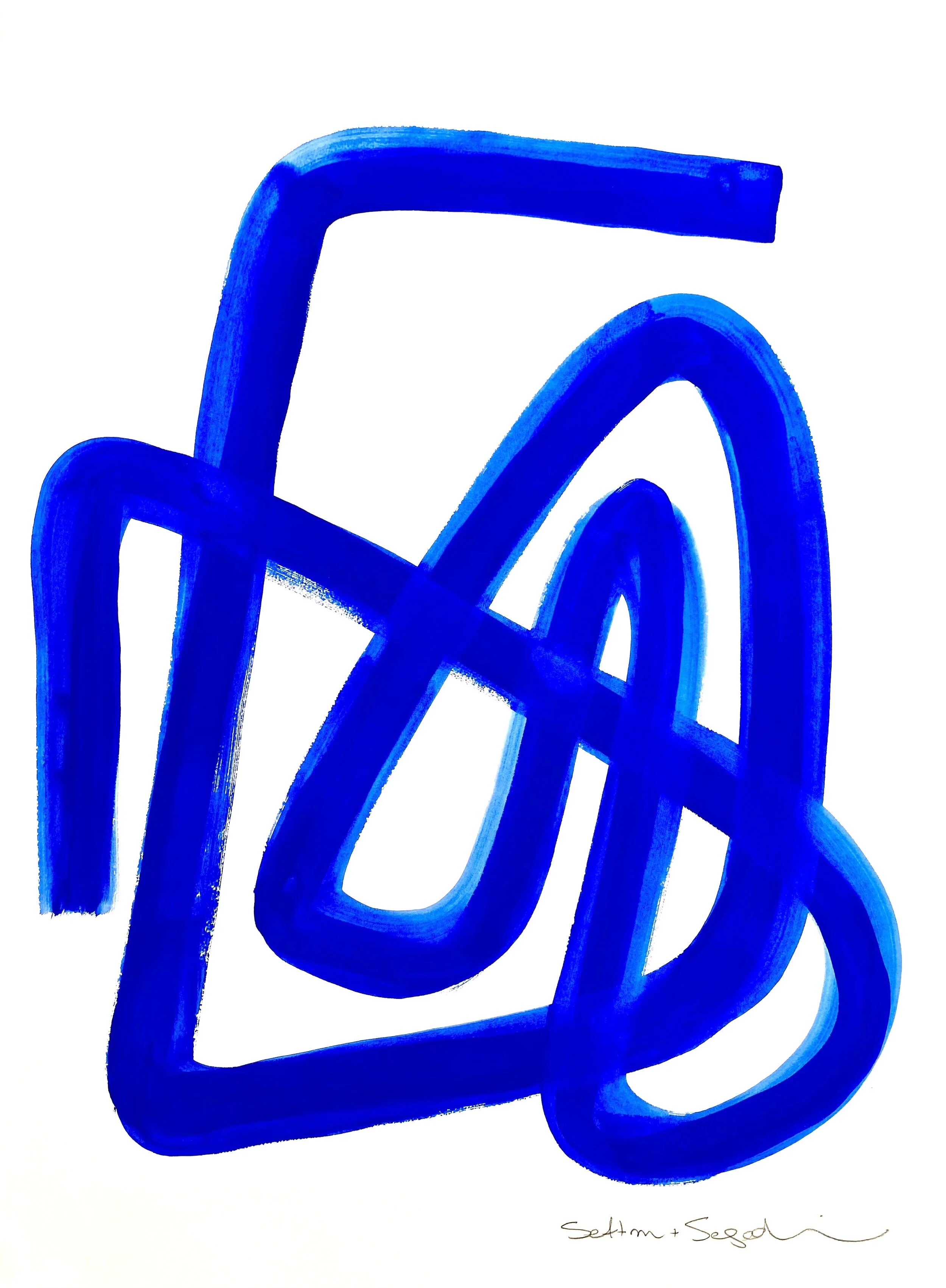 BLEUE - ABSTRACT LINE