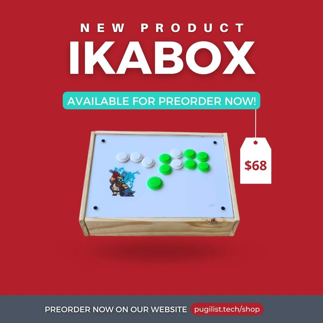 Yes, that's right. We're finally releasing The Ikabox! 
Made from pine and acrylic, this rustic enclosure is designed to give you a sturdy, cost effective button box. 
This product is the enclosure only, however our build service is available. The
