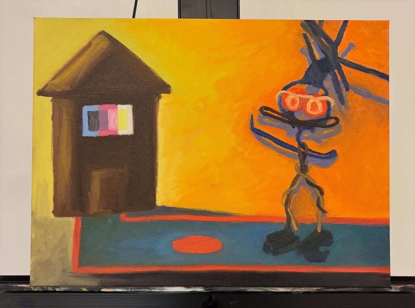 Here&rsquo;s a look at my current #wip ! Also, it&rsquo;s a reminder of why I love oils&hellip;COLOR!!! This going to be part of a quadiptych so check back for the big picture!!!

#marijaeartist #contemporaryart #contemporarypainting #oilpaintingonca