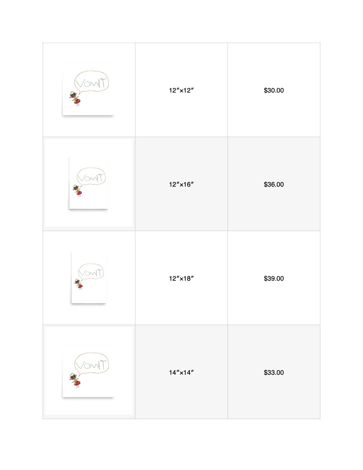 Vomit Prints size:price grid.2.jpeg