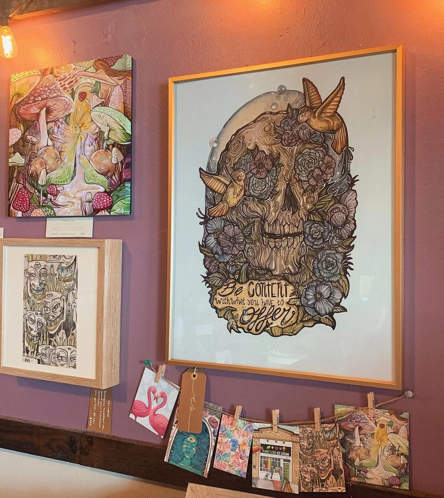 What are you doing this stunning Thursday? Head over to the magical @plantloveicecream for some delicious vegan ice cream! 

My art is there hanging and there are prints available for sale as well - head on out and enjoy an amazing way to soak up thi