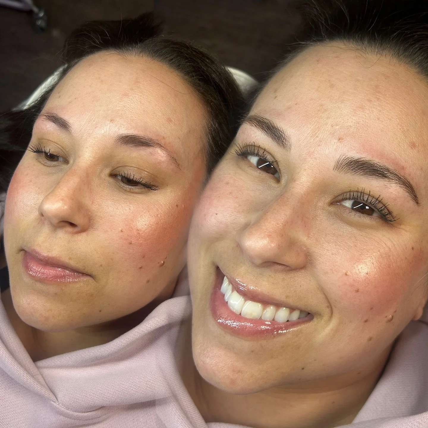Brow dump for this cutie client and yummy brow set 🤤 
@hanafy.us Milk Chocolate &amp; Dark Brunette
@lovebombtattoo 0403RL 0603RL 
@mastpmuofficial 1001RL 
#hanafycolourspigments #nanobrows #renobrows #pmuartists