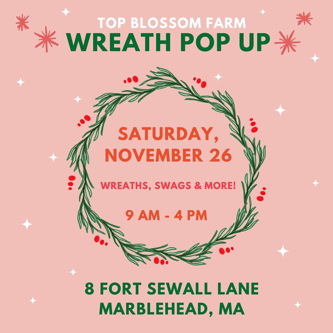 a week from today tim &amp; I will be hanging out in Marblehead, MA selling our holiday cheer! we&rsquo;re so fortunate that tim&rsquo;s parents have created a huge customer base for us down along the north shore. 💚❤️💚 stay tuned for farm stand dat