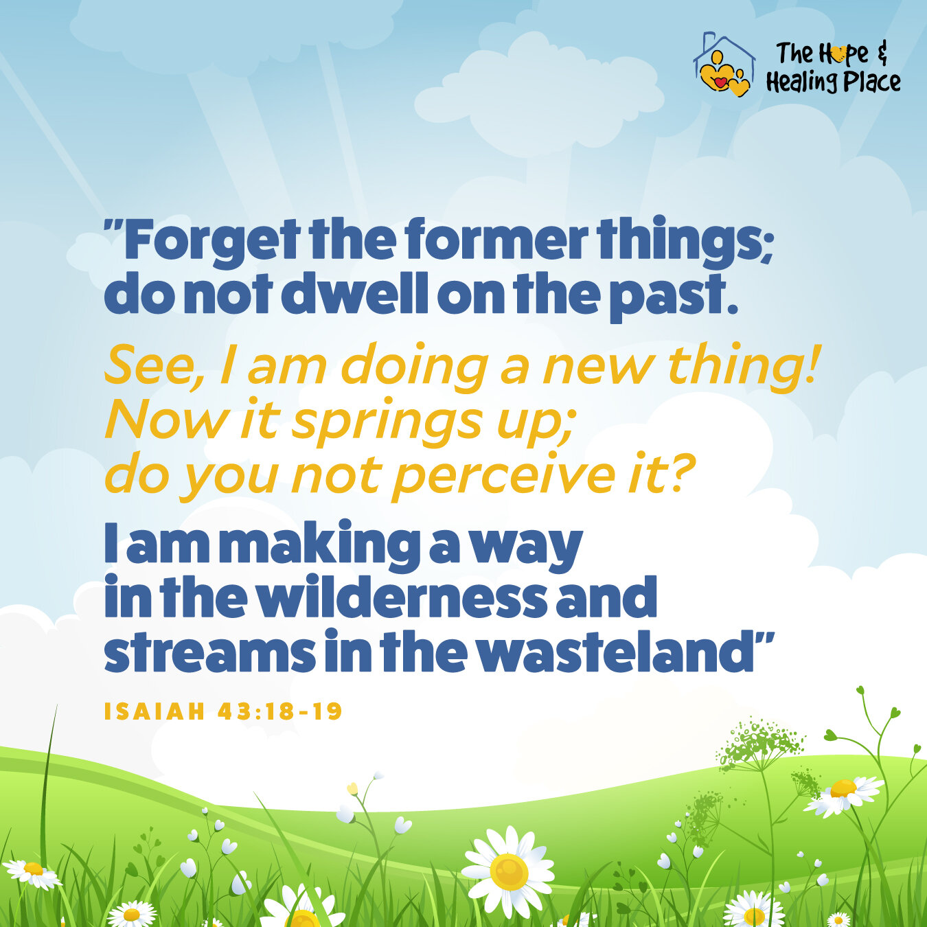 Spring brings the promise of fresh starts, echoing the beauty of God's creation.

The flowers whisper of new beginnings, echoing God's promise of renewal.

God wants to give you the hope of a new beginning. It's like a breath of fresh air, but for yo