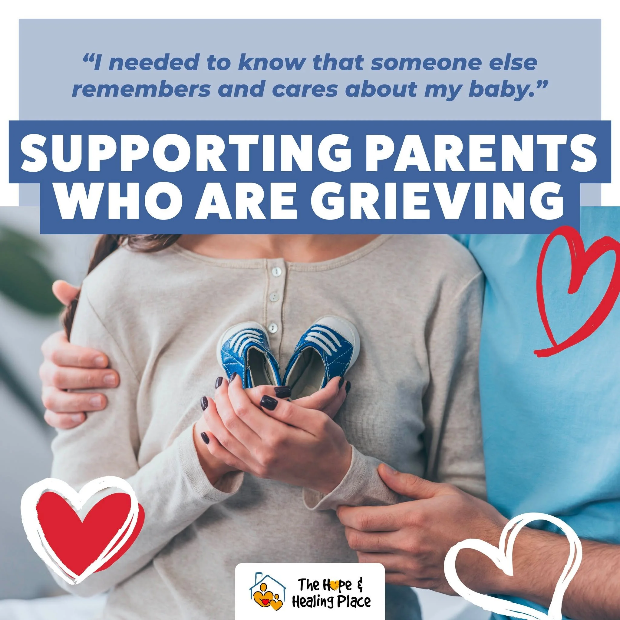 You may not know how to support someone grieving the loss of a child, and that's okay.
 
𝗛𝗲𝗿𝗲'𝘀 𝗵𝗼𝘄 𝘆𝗼𝘂 𝗰𝗮𝗻 𝗵𝗲𝗹𝗽: 
𝗕𝗲 𝗽𝗿𝗲𝘀𝗲𝗻𝘁: You don't have to know what to say, just let them know you haven't forgotten.
𝗟𝗶𝘀𝘁𝗲𝗻 𝗮𝗻?