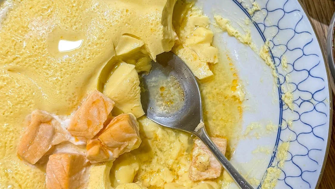SALMON STEAMED EGGS