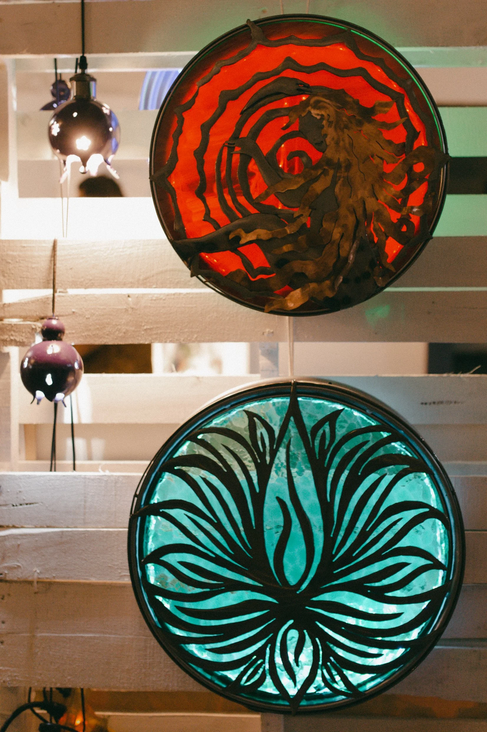 Reclaimed Harley Davidson Rim Lamp Series