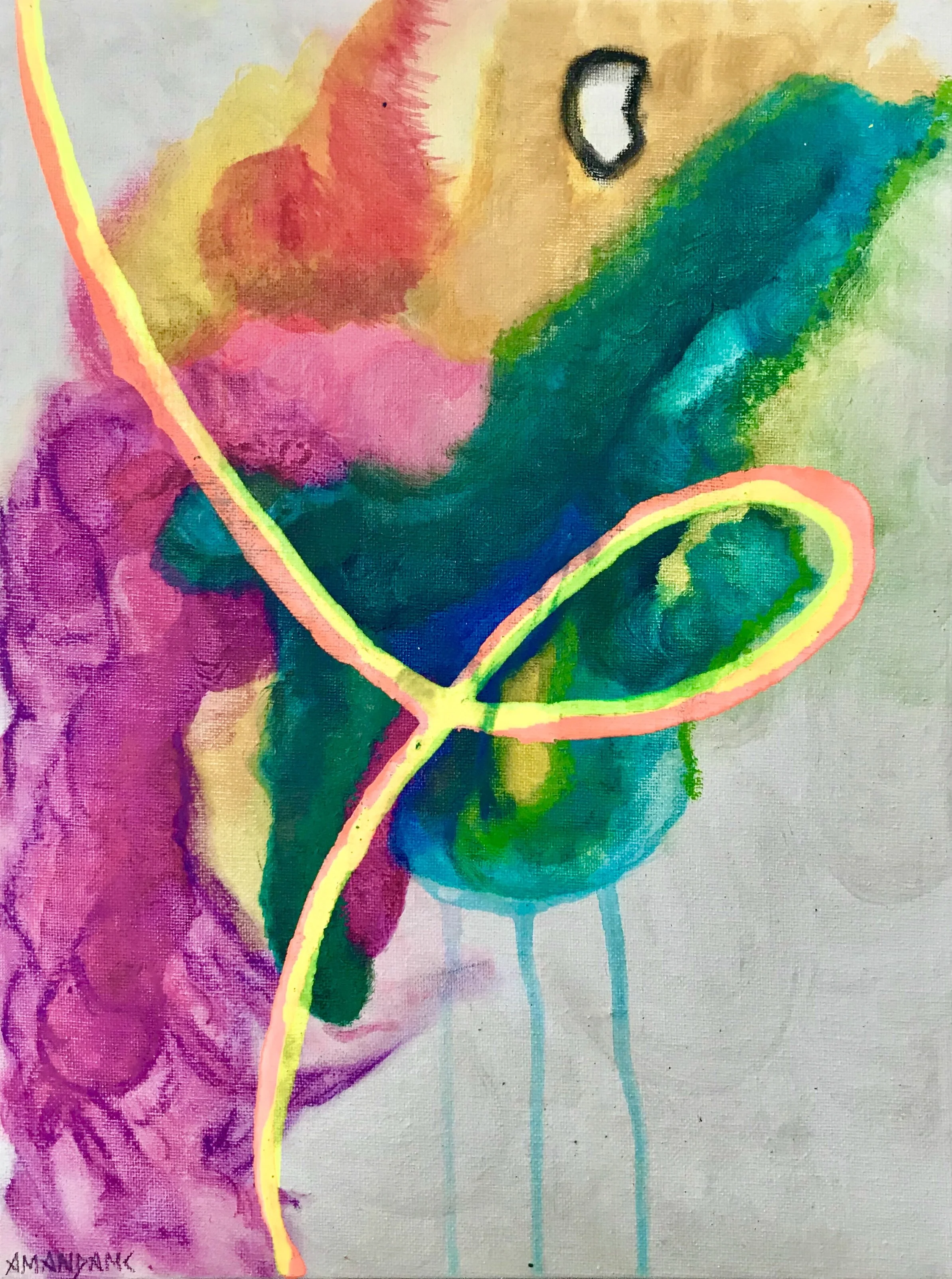 Supernova 32.5 cm x 43 cm Acrylic / Oil pastel