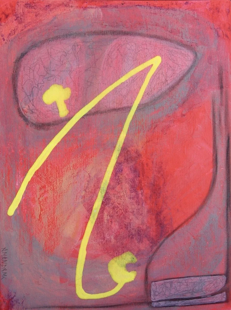 Wine Laver 32.5 cm x 43 cm Acrylic / Oil pastel