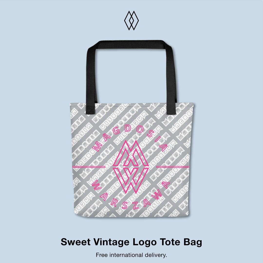 Sweet Vintage Logo Tote Bag

This classic womens Polska light pink tote bag features a slender all-over print. This has a dual 100% natural cotton bull denim handles with lengths of 30 centimetres and 25 centimetres thick. Produced from quality 100% 