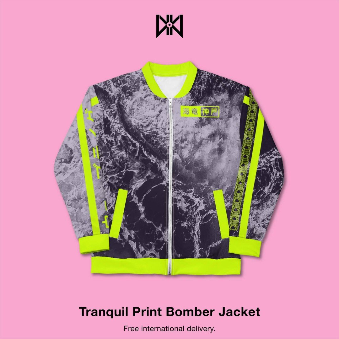 Tranquil Print Bomber Jacket

This classic unisex Japanese maritime bomber jacket features a slender all-over print with an underlaying design and overlaying branding. This has a quality brushed fleece fabric. Produced from quality 100% polyester. Ja