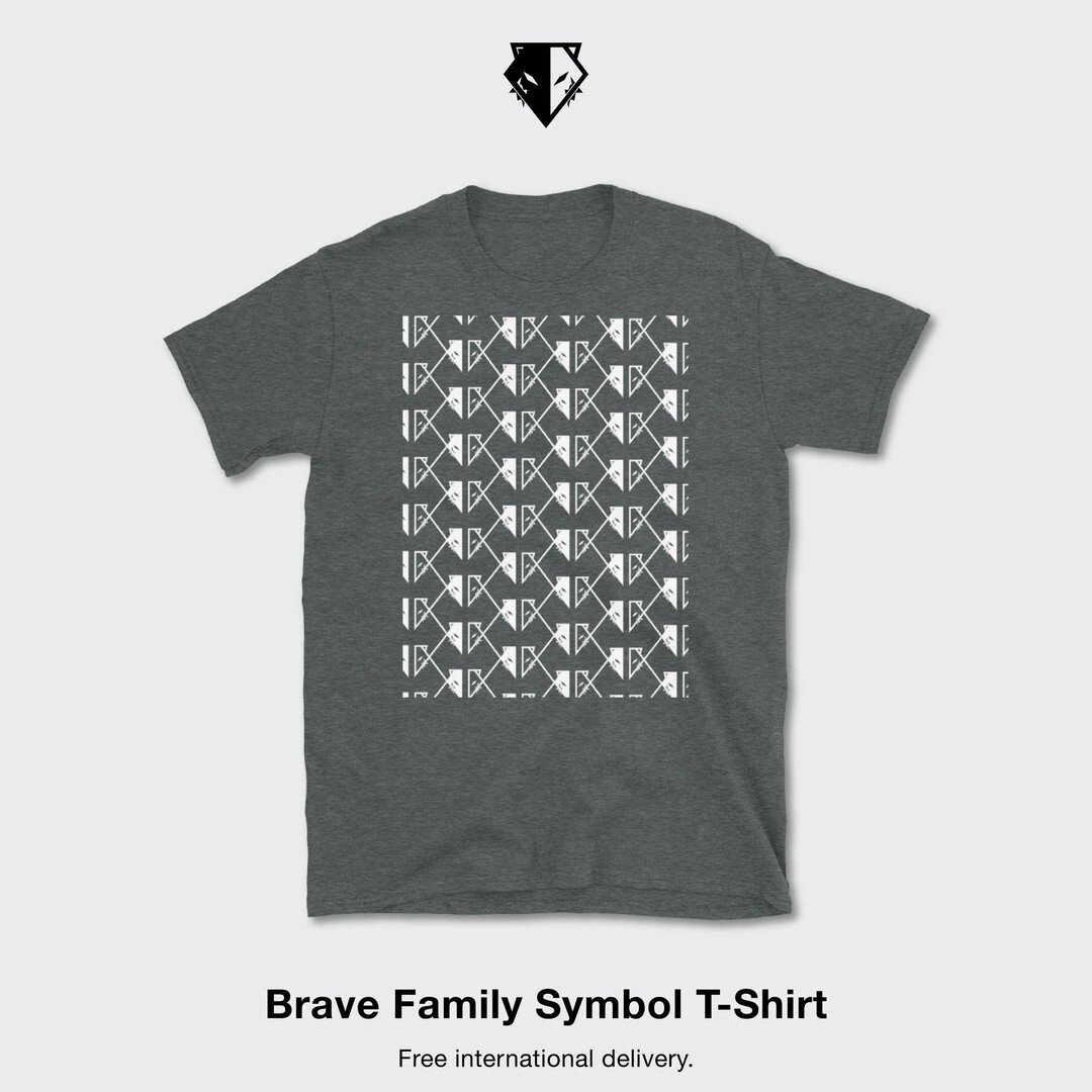 Brave Family Symbol T-Shirt

This classic mens 'Bad Dog' t-shirt features a weighty overlaying print on the front. The fabric weight is 4.5 oz/yd (153 g/m). A regular fit and pre-shrunk for extra durability. Quarter-turned to avoid crease down the ce