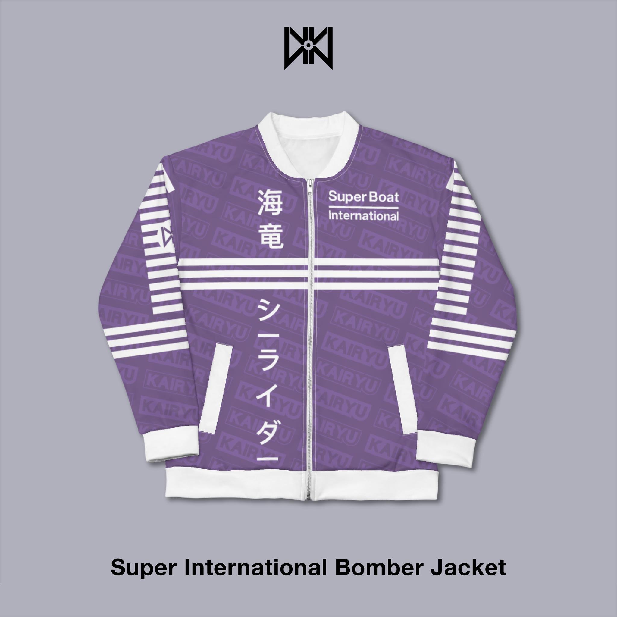 Super International Bomber Jacket
Elevate your wardrobe with the Super International Bomber Jacket, a statement of worldly sophistication. Crisp stripes and bold detailing echo Kairyu&rsquo;s maritime roots, while its sturdy construction ensures last