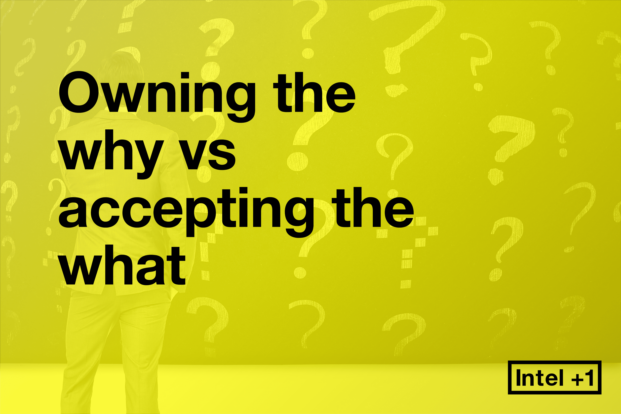 Owning the why vs accepting the what