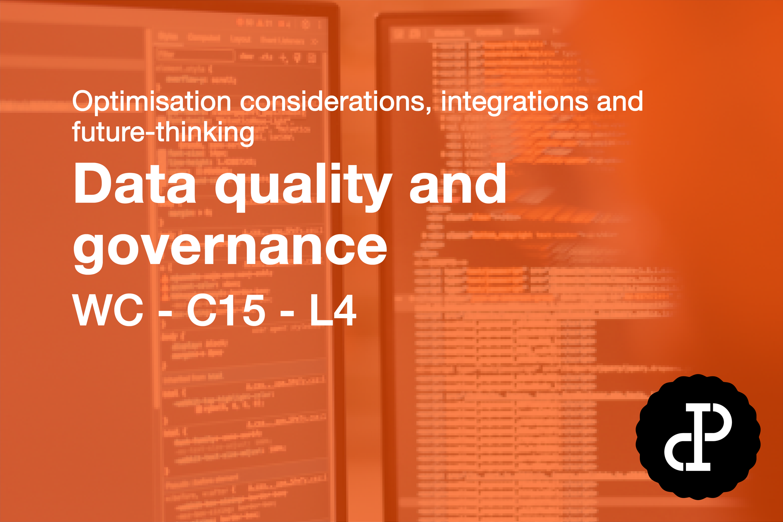 Data quality and governance