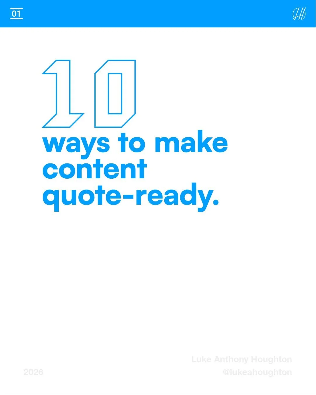 Most content is written to be &lsquo;consumed&rsquo;. 

The best content is written to be &lsquo;reused without breaking&rsquo;.

Right now, your words are being lifted into search snippets, newsletter roundups, internal docs, AI summaries, and socia