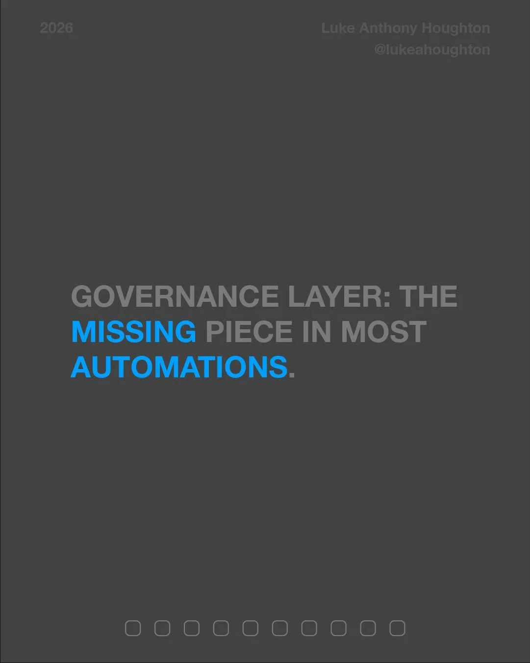 Most automation breakdowns aren&rsquo;t &ldquo;tool failures&rdquo;. 

They&rsquo;re &lsquo;governance gaps&rsquo;.

A workflow can look fine for weeks, then quietly rot: fields drift, permissions change, APIs rate-limit, someone edits a step live, a