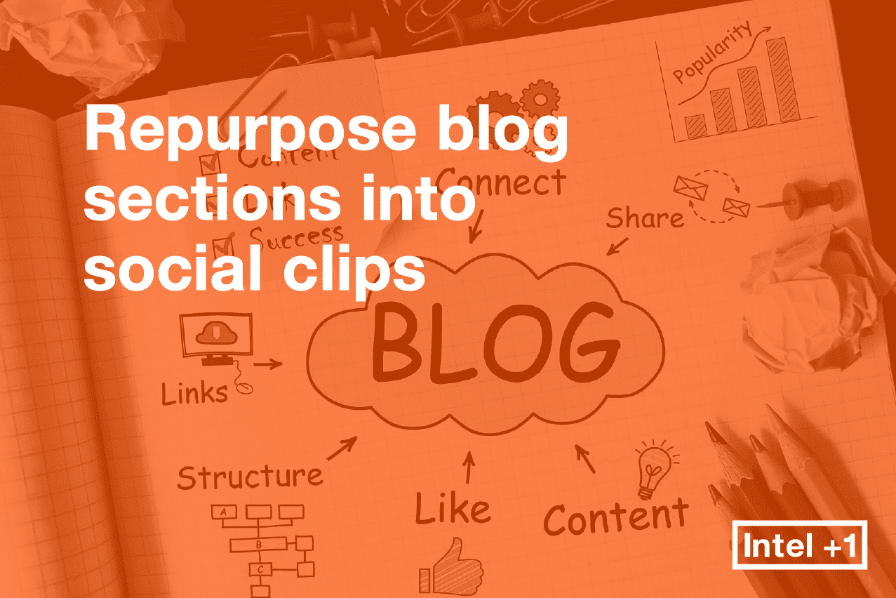 Repurpose blog sections into social clips